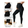 thumbnail image 6 of Deago Women's Maternity Leggings Over The Belly Soft Non-See-Through Workout Yoga Pants Pregnancy Leggings (Apricot, S), 6 of 8
