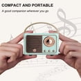 thumbnail image 5 of Baolira Altavoz Bluetooth retro vintage mini altavoz inalámbrico, altavoz azul con sonido estéreo nítido, graves ricos, altavoz portátil retro para iPhone, dispositivos Android y tableta (azul), 5 of 5