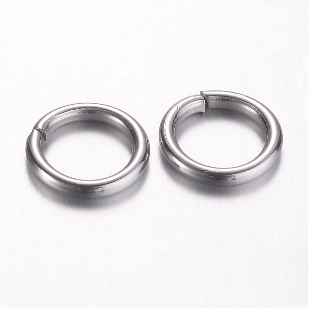 Resistant 304 Stainless Steel Jump Rings Open Jump Rings Ring Stainless Steel color 8x1.2mm Inner Diameter: 5.6mm