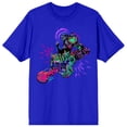 thumbnail image 4 of Arcane Neon Sevika Adult Royal Blue Crew Neck Short Sleeve T-shirt - Medium, 4 of 5