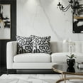 thumbnail image 2 of Michael Amini Uptown Downtown Ardent 20" Throw Pillow in Black/White in Set of 2, 2 of 11