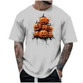 thumbnail image 2 of Delliss Men's Crew Neck Pumpkin Print Top Classic Blouse M-4XL, 2 of 5