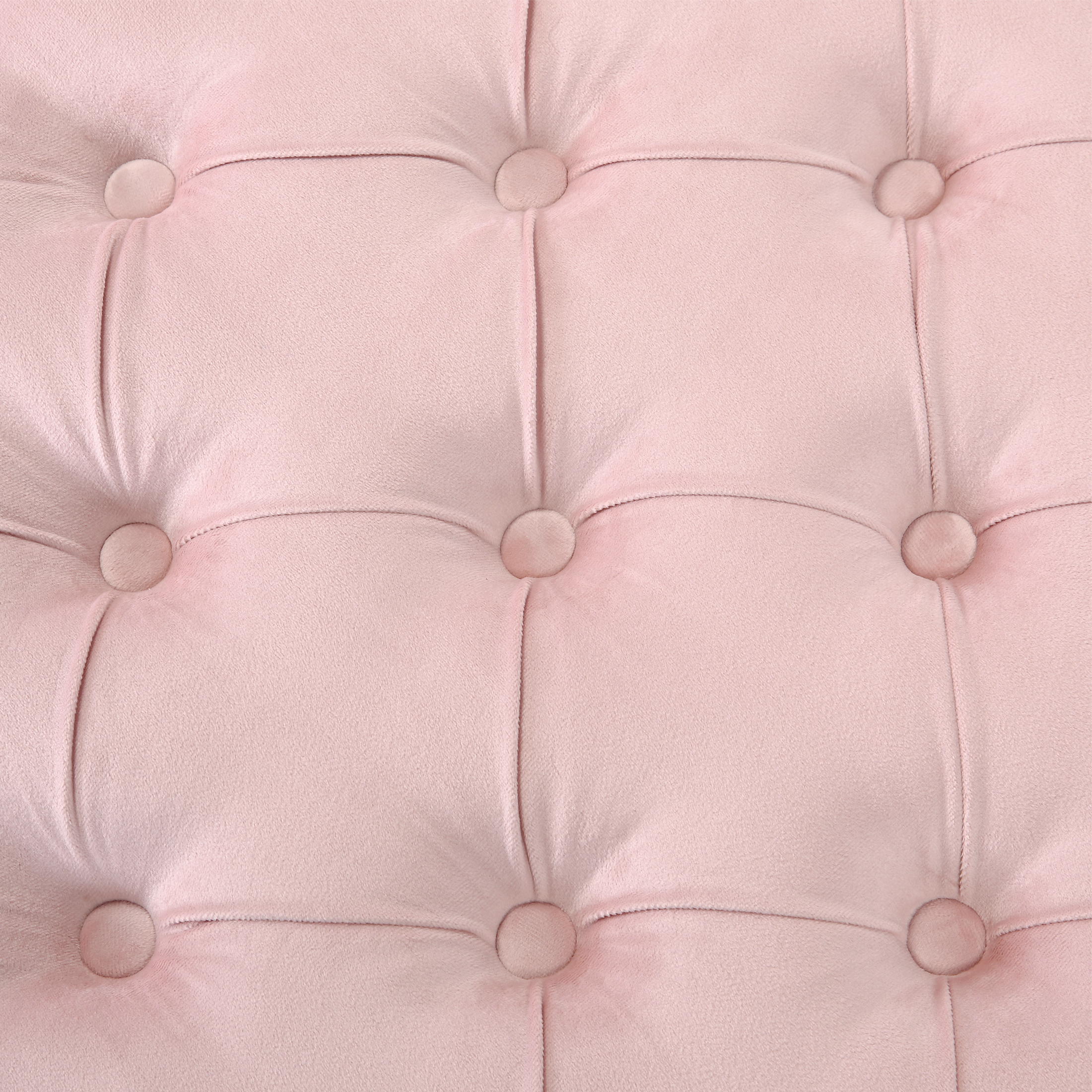 Costaelm Hank Round 29.5" Velvet Tufted Storage Ottoman, Pink