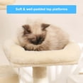 thumbnail image 4 of Multi-Level Cat Tree Condo Furniture with Sisal-Covered Scratching Posts, 2 Plush Condos, Perch Hammock for Kittens, Cats and Pets, Beige, 4 of 17