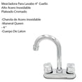 thumbnail image 4 of Mezcladora Para Lavabo 4 Cuello Alto Acero Inoxidable Plateado Cromado, 4 of 4