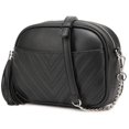 thumbnail image 1 of Bandolera lola mae acolchada negro-plata LM691 para mujer, 1 of 5