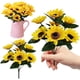 thumbnail image 2 of Ramo De 7 Cabezas De Girasol, Flor De Girasol De Seda Para Bodas, Decoración Del Hogar Para Bodas, 2 of 8