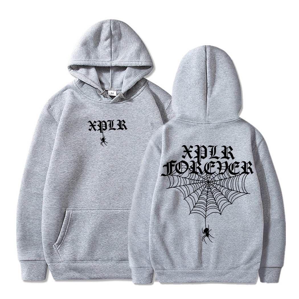 【GRAY】Hell hoodie Hell Studios star Bull Dog Zip Up Hoodie Dog Head Printed Zipper