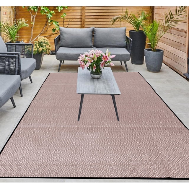 Alfombra de exterior para patio ARSUK 180 x 120 cm resistente a la intemperie y plegable