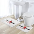 thumbnail image 5 of Strawberry Bathroom Rugs, 2 Pieces Bath Rug Mat U Shaped Toilet Rugs, Soft Absorbent Bath Rugs, Machine Washable, Non-Slip Bath Mats For Tub, Shower And Bath Room, 5 of 6