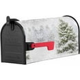 thumbnail image 2 of Christmas Tree Mailbox Covers Magnetic Standard Size 18x21 inch Winter Forest Snowing Xmas Trees Snowflakes Decorative Mail Box Wraps Post Letter Box Cover for Garden Yard Xmas Decor, 2 of 6