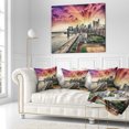 thumbnail image 3 of Designart FDR Drive and Manhattan Skyline - Cityscape Photo Throw Pillow - 16x16, 3 of 5
