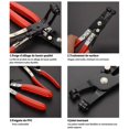 thumbnail image 3 of 9 Pieces Automotive Fuel Oil Tool Hose Clamp Pliers Set Swivel Jaw Flat Angle Band Car Tools, 3 of 5