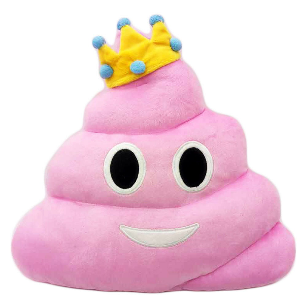 Pink Queen Poop Princess Emoji Pillow Emoticon Cushion Plush Toy 13" USA SELLER 