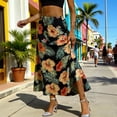 thumbnail image 2 of Floral Maxi Skirt for Women Fashion Casual High Waist Stretchy Printed A-Line Flowy Vcation Summer Beach Skirt Multicolor, 2 of 8
