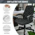 thumbnail image 6 of ZIATUBLES Black Leopard Print Stretchable Home Office Chair Covers Machine Washable Desk Rotating Chair Slipcovers Stylish Furniture Protector Cover with Snap Button, S,, 6 of 7
