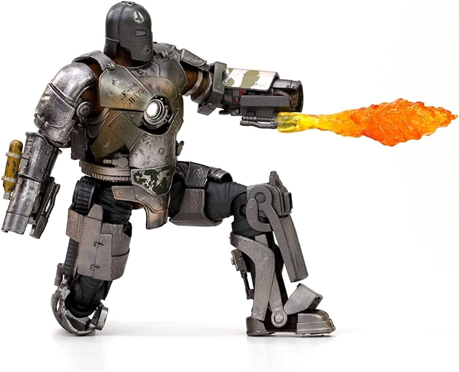 OVONNI 7 Inch Ironman MK1 Action Figure,Exquisite Painting Collectible Figure with Lots of Accessories (1/10 Scale)