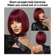thumbnail image 3 of Peluca Corta De Bob Para Mujer, Peluca De Pelo Corto Y Liso De Alta Simulación, Uso Firme Para Citas, 3 of 7