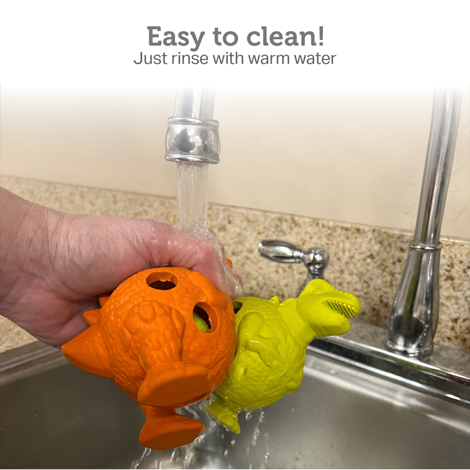 Pefilos Dog Chew Toys, Durable Dog Toys for Teething with Natural Rubber, Small and Medium Dog (Green+Orange) Pefilos Dog Chew Toys, Durable Dog Toys for Teething with Natural Rubber, Small and Medium Dog (Green+Orange)