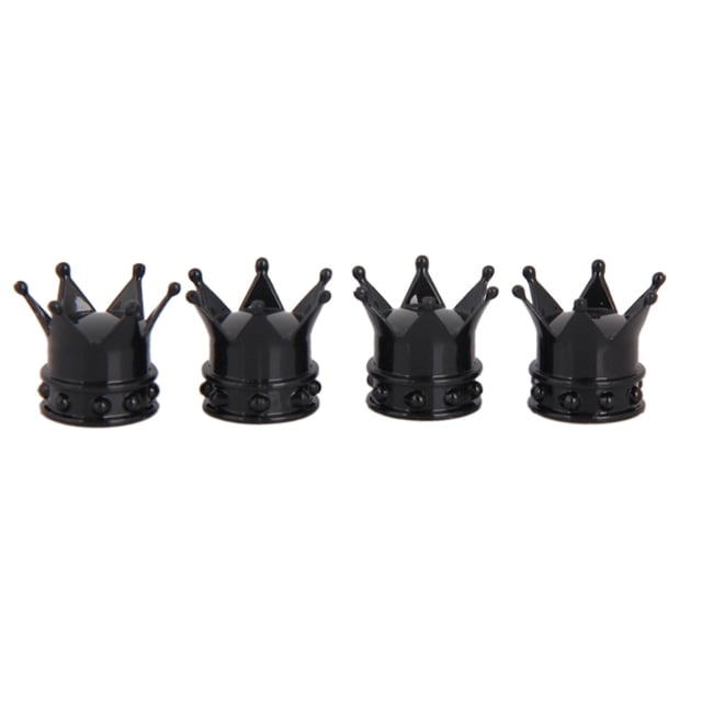 Bangcool 4PCS Valve Caps Cute Crown Shape Tire Caps Tire Valve Stem Caps for Cars & Motorcycles