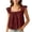 Wine, variant on Summer Tops for Women Casual Square Neck Short Sleeve Pullover Comfy Loose Solid Basic Fashion Blouse, Wine XXL
