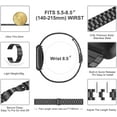 thumbnail image 4 of Wearlizer Stainless Steel Compatible for Fitbit Versa 2 Band Women Men, Ultra-Thin Lightweight Replacement Black Strap Compatible for Fitbit Versa/ Versa Lite/Versa SE, 4 of 7