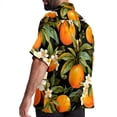 thumbnail image 3 of Tangerine Men's Button Down Spread Collar Casual Printed Short Sleeve Summer Beach Unisex Shirts, 3 of 6