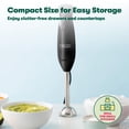thumbnail image 5 of BELLA Immersion Hand Blender, Cordless Portable Mixer with Whisk Attachment - Electric Handheld Juicer, Shakes, Baby Food and Smoothie Maker, Stainless Steel, Black, 5 of 5