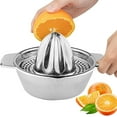 thumbnail image 3 of Stainless Steel Lemon Squeezer Hand Juicer Citrus Lemon Orange Juicer with Strainer and Bowl Manual Hand Press Squeezer Tool Rust-Proof Sturdy Kitchen Tool for Lemon Orange Lime, 3 of 11