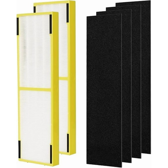 Fil fresh 2 Pack FLT4825 Filter B Replacement for Germguardian AC4825, AC4300, AC4800, AC4850PT Air Purifier, with 2 HEPA and 4 Carbon Filters, Replace FLT4825, FLT4850PT