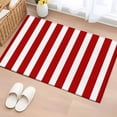thumbnail image 2 of Red Striped Large Area Rugs for Bedroom Living Room, Soft Non Slip Carpet Bedside Rug, Christmas Farmhouse Red White Stripes Rectangular Floor Cover Kitchen Accent Rug 2'x3' for Dining Room/Office, 2 of 9