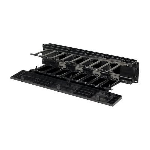 Ortronics Horizontal Cable Manager - Panneau de Gestion de Câbles avec Couvercle - Noir - 2U - 19 Pouces