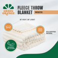 thumbnail image 2 of Green Orange 50" x 60" Fleece Throw Blanket in Stylish Gift Box, White Color - Soft, Lightweight Plush Throw for Women, Men & Kids, 2 of 7