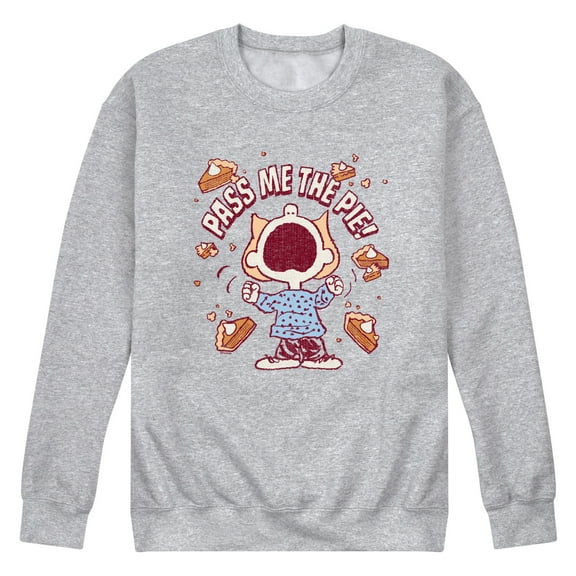 Peanuts - Pass The Pie - Men's Long Sleeve Crew Fleece Sweatshirt