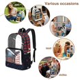 thumbnail image 5 of Whosucclay Star Stripes Clear Backpack Side Pockets Wide Shoulder Straps Bookbag with Front Zipper Storage PVC, Middle School Transparent Backpack for Boys Girls, 5 of 10
