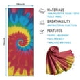 thumbnail image 2 of Colorful Rainbow Tie Dye Spiral Pattern Hot Yoga Mat Towel Non Slip for Hot Yoga - Quick-Drying Yoga Mat Cover with 4 Corner Pockets with Travel Bag - Hot Yoga Towel Non Slip 74"x26", 2 of 6