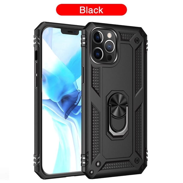 Funda de teléfono con anillo magnético para iPhone, carcasa trasera a prueba de golpes para iPhone 11, 12, 13 Pro Max, Mini, 6, 7, 8 Plus, X, Xs, XRFor iPhone 12 Gao Jinjia LED
