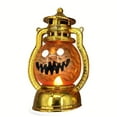 thumbnail image 2 of DGLQMYX (Liquidación) Calabaza decorativa de Halloween, vela electrónica de plástico vintage de Pascua, calabaza de mano galvanizada, estilo americano, 2 of 8