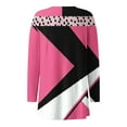 thumbnail image 3 of Womens Open Front Cardigan Shirts with Pocket Long Sleeve Lightweight Coat Loose Comfort Casual Tops Outwear Hot Pink, 2XL, 3 of 5