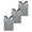 Gray 3pcs, variant on Girls Kids Double Lined Cami Bra Soft Comfort Training Tank Camisole Everyday Wear