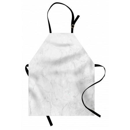 

Marble Apron Abstract Granite Cracks Stone Formation Pattern Mine Veins Ceramic Style Artsy Image Unisex Kitchen Bib Apron with Adjustable Neck for Cooking Baking Gardening Dust Grey by Ambesonne