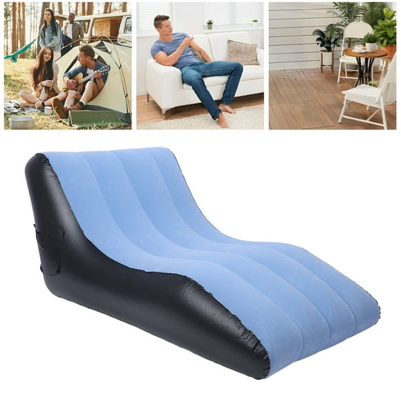 Inflatable Sofa, Comfortable Ergonomic Inflatable Couch Air Sofa Bed Lazy Lounger Chair, Portable Leisure Lounger for Living Rooms, Balconies, Camping, Beaches