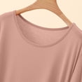 thumbnail image 5 of Pafei Tyugd Nightshirts for Women Soft Breathable Short Sleeve Mini Nightdress Lightweight Casual Round Neck Pajama Dress Ladies Nightgowns Loungewear Beige L, 5 of 8