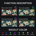 thumbnail image 5 of White Flowers and Green Leaves RGB Gaming Mouse Pad Large Keyboard Mat Rubber Base 13 Light Modes, 5 of 6