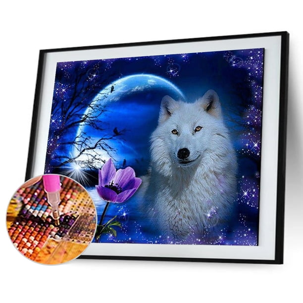 Cuadros Decorativos 5D bricolaje taladro cuadrado completo diamante pintura lobo Kit decoración del hogar arte artesanal Tmvgtek embutido en tela