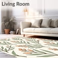 thumbnail image 2 of ODIKA 2'x3' Machine Washable Non-Slip Area Rug, Wild Botanical Heritage With Meadow Flourishes High Traffic Rug with Pad, Beige, 510614, 2 of 8