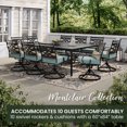 thumbnail image 4 of Hanover Montclair 11-Piece Dining Set with 10 Swivel Rockers, Ocean Blue, 4 of 13