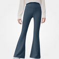 thumbnail image 3 of Teylalorva Girl's Leggings High Waist Flared Shark Style Pants Stretchy Comfy Breathable Autumn Long Trousers（Girls） Navy Size 3T, 3 of 9