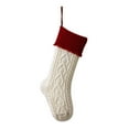 thumbnail image 2 of Luoshdecor Christmas Stockings Cable Knitted Jacquard Xmas Stockings,Cozy Hanging Xmas Boho Farmhouse Stockings for Family Holiday Décor 18.1 in, 2 of 4