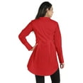 thumbnail image 5 of phagun Long Sleeve Tunic Mandarin Collar Asymmetrical Formal Shirt for Women, 5 of 7